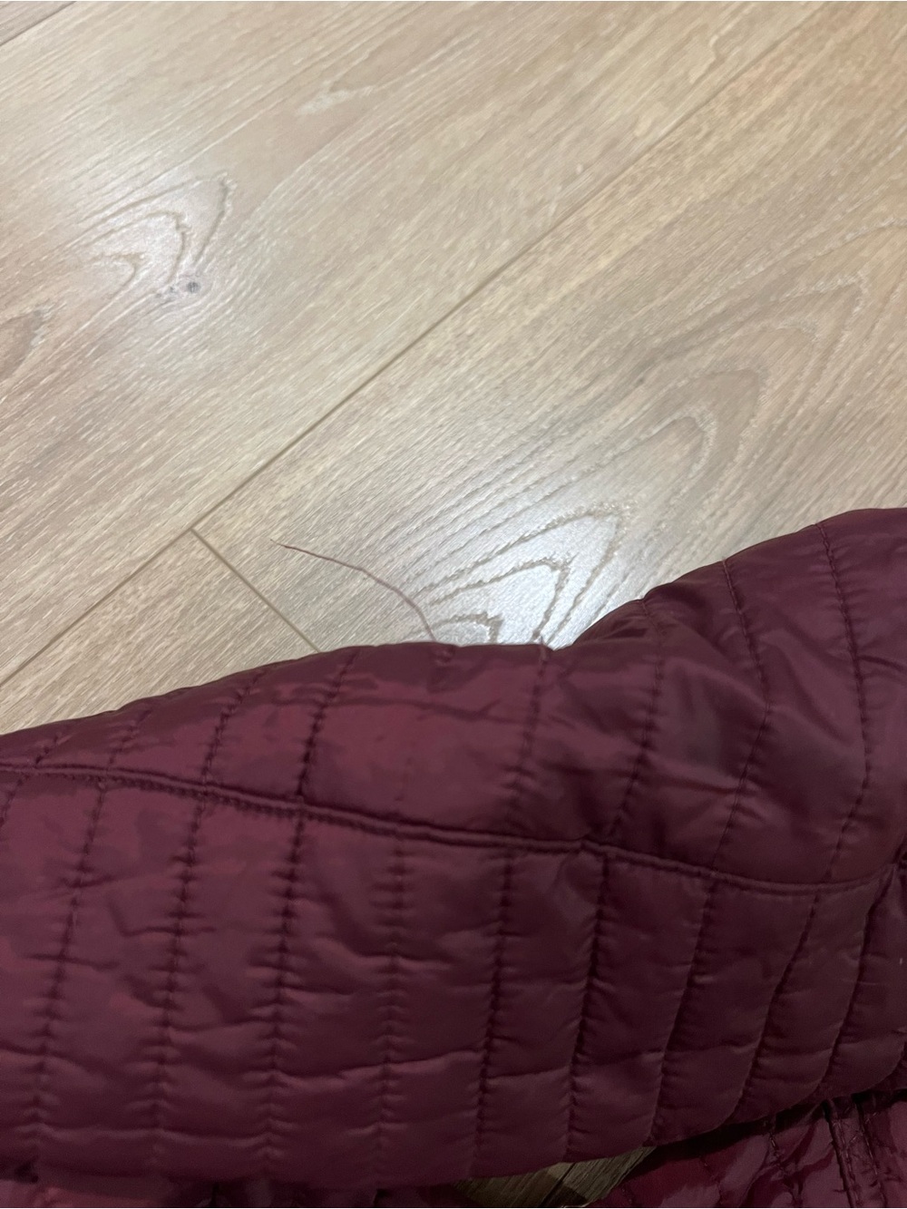 Burberry Brit Quilted Hooded Coat in Burgundy - Picture 6 of 11